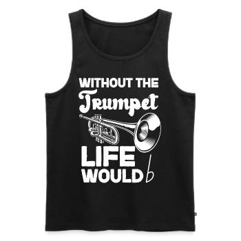 Trumpet Player B Flat Without The - Men's Premium Organic Tank Top - black - Front - Michal (187cm)