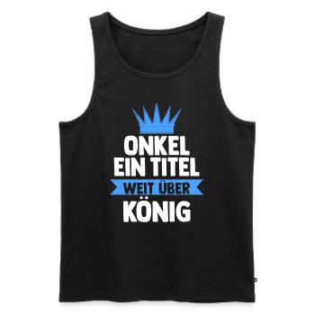 Patenonkel Pate Onkel - Männer Premium Bio Tank Top - Schwarz - Vorne - Michal (187cm)