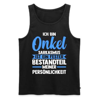 Patenonkel Pate Onkel - Männer Premium Bio Tank Top - Schwarz - Vorne - AI Model Male 178 light (178cm)