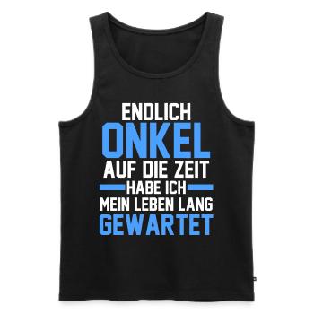 Patenonkel Pate Onkel - Männer Premium Bio Tank Top - Schwarz - Vorne - Michal (187cm)