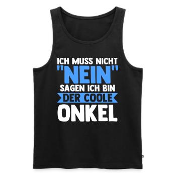 Patenonkel Pate Onkel - Männer Premium Bio Tank Top - Schwarz - Vorne - Michal (187cm)