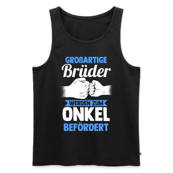 Patenonkel Pate Onkel - Männer Premium Bio Tank Top - Schwarz - Vorne - Michal (187cm)