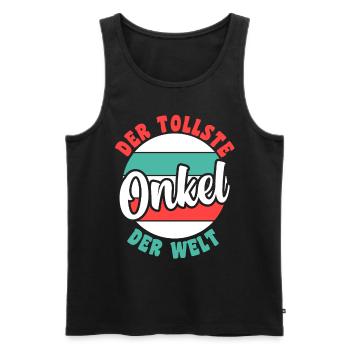 Patenonkel Pate Onkel - Männer Premium Bio Tank Top - Schwarz - Vorne - Michal (187cm)