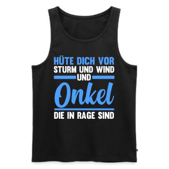 Patenonkel Pate Onkel - Männer Premium Bio Tank Top - Schwarz - Vorne - AI Model Male 178 light (178cm)