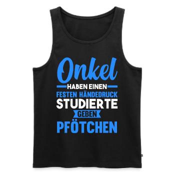 Patenonkel Pate Onkel - Männer Premium Bio Tank Top - Schwarz - Vorne - Michal (187cm)