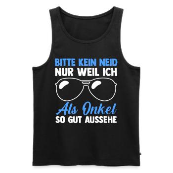 Patenonkel Pate Onkel - Männer Premium Bio Tank Top - Schwarz - Vorne - Michal (187cm)