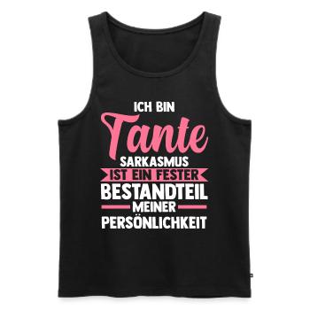 Patinntante Patin Tante - Männer Premium Bio Tank Top - Schwarz - Vorne - AI Model Male 178 light (178cm)