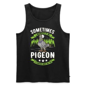 Taube Taubenzüchter Stadttaube - Männer Premium Bio Tank Top - Schwarz - Vorne - Michal (187cm)