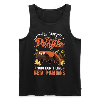 Red panda gift cat bear - Men's Premium Organic Tank Top - black - Front - AI Model Male 178 light (178cm)