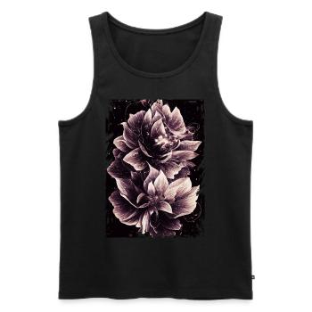 Bohemian Blume Celestial Night Sky Astrologie - Männer Premium Bio Tank Top - Schwarz - Vorne - Michal (187cm)