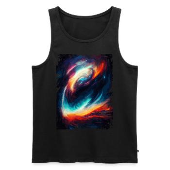 Space Galaxy Nebula Muster Stars Sky Cosmic - Männer Premium Bio Tank Top - Schwarz - Vorne - Michal (187cm)