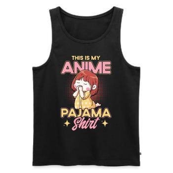 This Is My Anime Pajama Shirt - Men's Premium Organic Tank Top - black - Front - Michal (187cm)