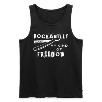 Rockabilly meine Art von Freiheit Biker Kamm Psych - Männer Premium Bio Tank Top - Schwarz - Vorne - Michal (187cm)