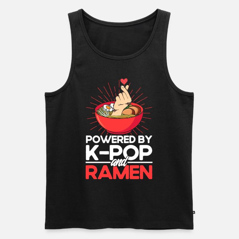 Propulsé par K-Pop et Ramen - Débardeur bio Premium Homme - noir