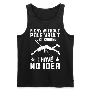 Fun Pole Vault Pole Vault - Men's Premium Organic Tank Top - black - Front - Michal (187cm)