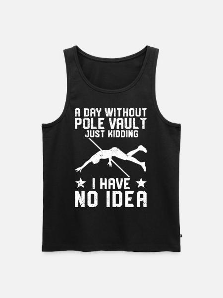 Lustiger Stabhochsprung Stabhochsprung - Männer Premium Bio Tank Top - Schwarz