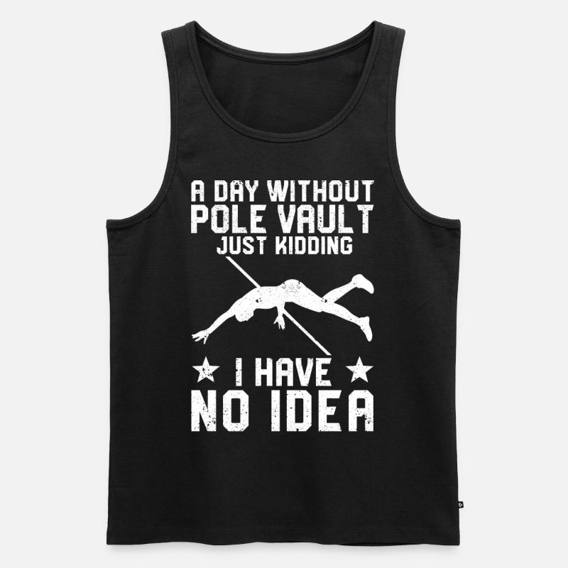 Fun Pole Vault Pole Vault - Men's Premium Organic Tank Top - black