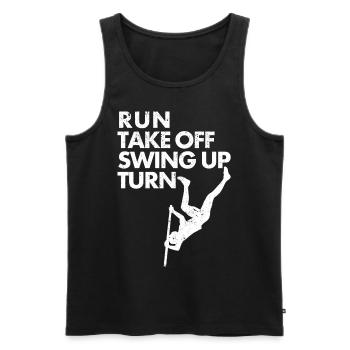 Fun Pole Vault Pole Vault - Men's Premium Organic Tank Top - black - Front - Michal (187cm)