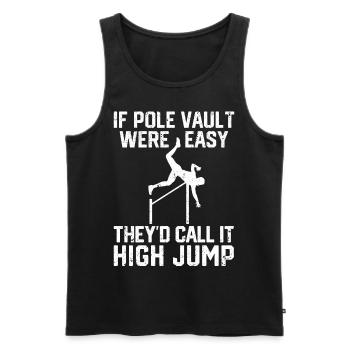Lustiger Stabhochsprung Stabhochsprung - Männer Premium Bio Tank Top - Schwarz - Vorne - AI Model Male 178 light (178cm)