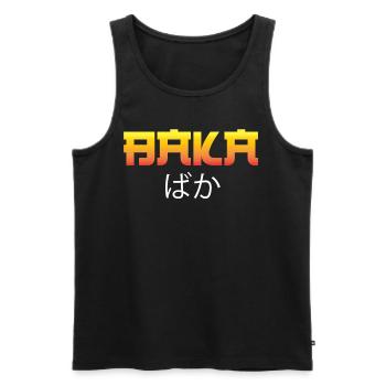 Anime Series Anime Merch Baka - Men's Premium Organic Tank Top - black - Front - AI Model Male 178 light (178cm)