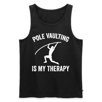Fun Pole Vault Pole Vault - Men's Premium Organic Tank Top - black - Front - Michal (187cm)