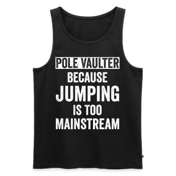 Pole vault - Men's Premium Organic Tank Top - black - Front - AI Model Male 178 light (178cm)