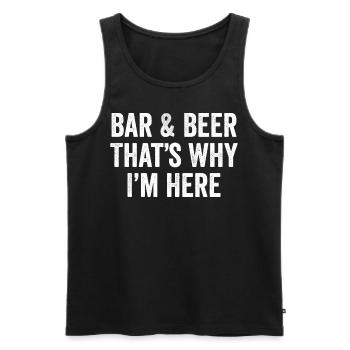 Lustiger Stabhochsprung Stabhochsprung - Männer Premium Bio Tank Top - Schwarz - Vorne - AI Model Male 178 light (178cm)