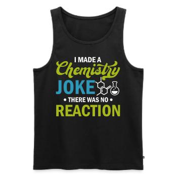 Science - J’ai fait une blague de chimie il n’y avait pas de rea - Débardeur bio Premium Homme - noir - Devant - AI Model Male 178 light (178cm)