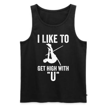 Funny Pole Vault Pole Vault - Men's Premium Organic Tank Top - black - Front - Michal (187cm)