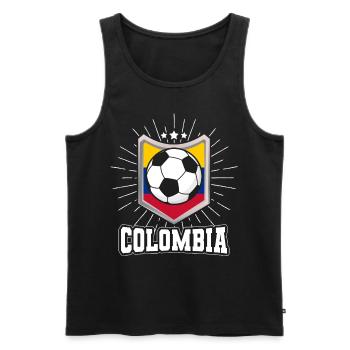 Colombie Football Maillot de Colombie - Débardeur bio Premium Homme - noir - Devant - AI Model Male 178 light (178cm)
