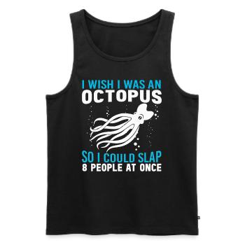 Octopus Octopus Sea Tentacle Octopus Octopus Octopus - Men's Premium Organic Tank Top - black - Front - AI Model Male 178 light (178cm)