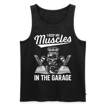 Muscel Car V8 Turbocharger Truck Rennwagen - Männer Premium Bio Tank Top - Schwarz - Vorne - AI Model Male 178 light (178cm)
