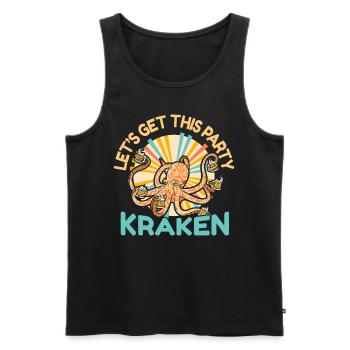 Octopus Octopus Sea Tentacle Octopus Octopus Octopus - Men's Premium Organic Tank Top - black - Front - AI Model Male 178 light (178cm)