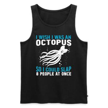Octopus Octopus Sea Tentacle Octopus Octopus Octopus - Men's Premium Organic Tank Top - black - Front - AI Model Male 178 light (178cm)