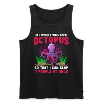 Octopus Octopus Sea Tentacle Octopus Octopus Octopus - Men's Premium Organic Tank Top - black - Front - AI Model Male 178 light (178cm)