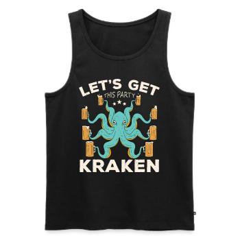 Octopus Octopus Sea Tentacle Octopus Octopus Octopus - Men's Premium Organic Tank Top - black - Front - AI Model Male 178 light (178cm)