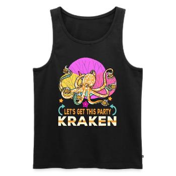 Octopus Octopus Sea Tentacle Octopus Octopus Octopus - Men's Premium Organic Tank Top - black - Front - AI Model Male 178 light (178cm)