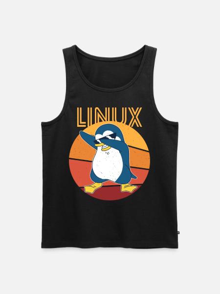Linux Admin Cool Penguin Nerd Informatik - Herre Premium økologisk tanktop - sort