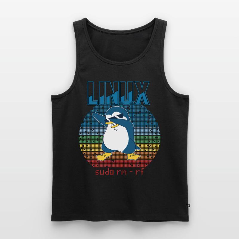 Linux sudo root geek admin pingouin nerd programmeur Débardeur bio Premium Homme