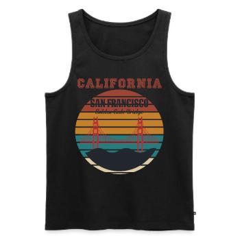 San Francisco Kalifornien Souvenir Golden Gate Bri - Männer Premium Bio Tank Top - Schwarz - Vorne - AI Model Male 178 light (178cm)