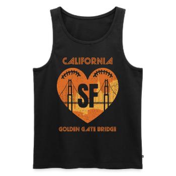 Golden Gate Bridge in Kalifornien San Francisco So - Männer Premium Bio Tank Top - Schwarz - Vorne - AI Model Male 178 light (178cm)
