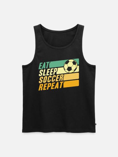 Eat Sleep Soccer Repeat - Men's Premium Organic Tank Top - black