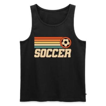 Vintage Soccer Soccer Player Soccer - Men's Premium Organic Tank Top - black - Front - Michal (187cm)