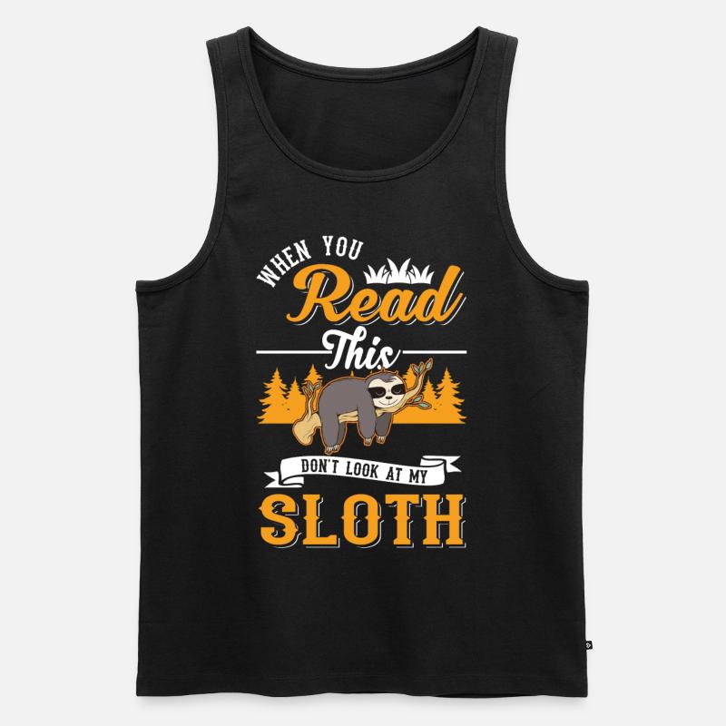 Sloth Gift Sloth - Men's Premium Organic Tank Top - black