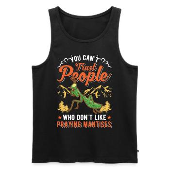 Praying mantis Gift Mantis Mantis - Men's Premium Organic Tank Top - black - Front - Michal (187cm)