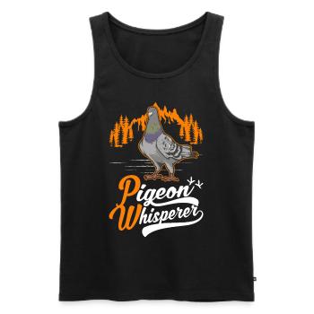 Pigeons Whisperer Pigeon Whisperer Pigeon Fancier - Men's Premium Organic Tank Top - black - Front - Michal (187cm)
