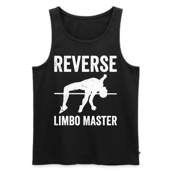 Lustiger Stabhochsprung Stabhochsprung - Männer Premium Bio Tank Top - Schwarz - Vorne - Michal (187cm)