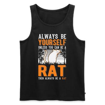 Rat Gift Domestic Rat Rat Owner - Men's Premium Organic Tank Top - black - Front - AI Model Male 178 light (178cm)