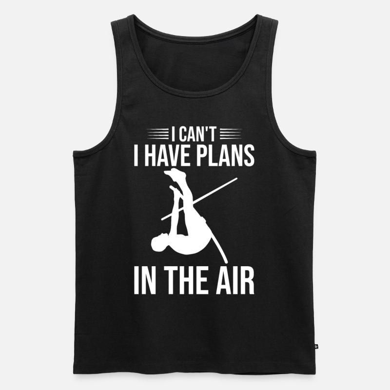Lustiger Stabhochsprung - Männer Premium Bio Tank Top - Schwarz