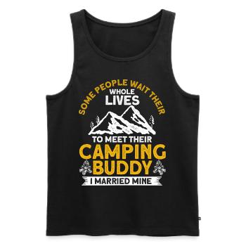 Cool Camping Buddies Gift Camping Buddy - Men's Premium Organic Tank Top - black - Front - AI Model Male 178 light (178cm)